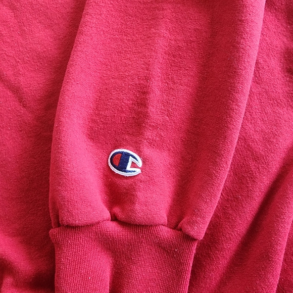 Champion Men's Red Crewneck Sweatshirt - Picture 4 of 4